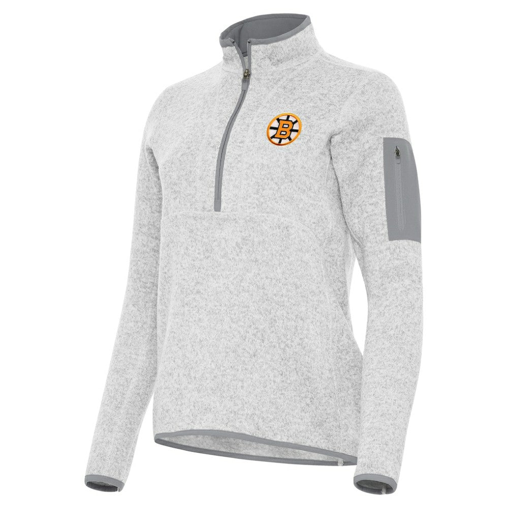 NHL Boston Bruins Antigua Women's Fortune Half-Zip Pullover