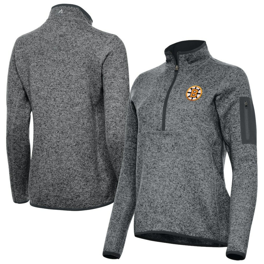 NHL Boston Bruins Antigua Women's Fortune Half-Zip Pullover