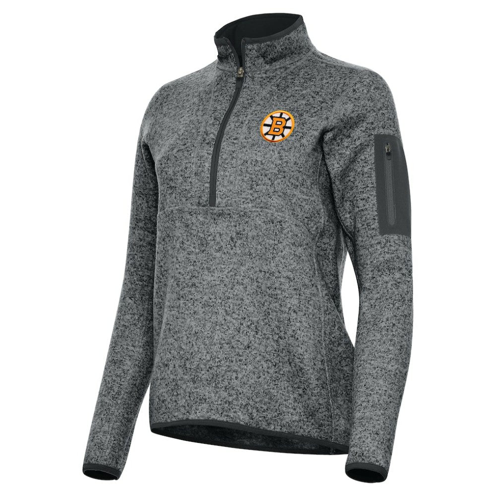 NHL Boston Bruins Antigua Women's Fortune Half-Zip Pullover