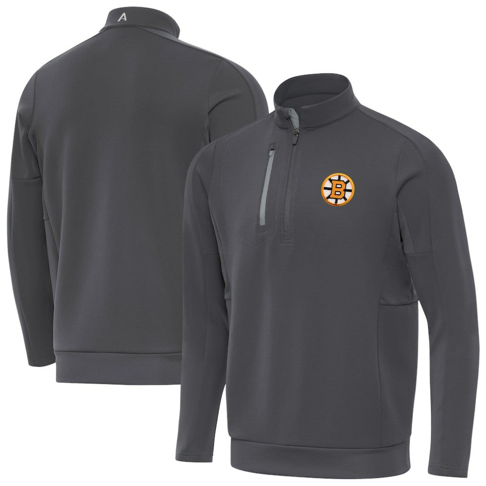 NHL Boston Bruins Antigua Generation Quarter-Zip Pullover Top