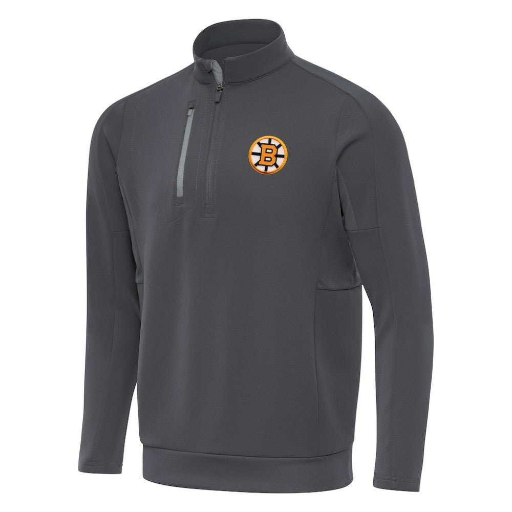 NHL Boston Bruins Antigua Generation Quarter-Zip Pullover Top