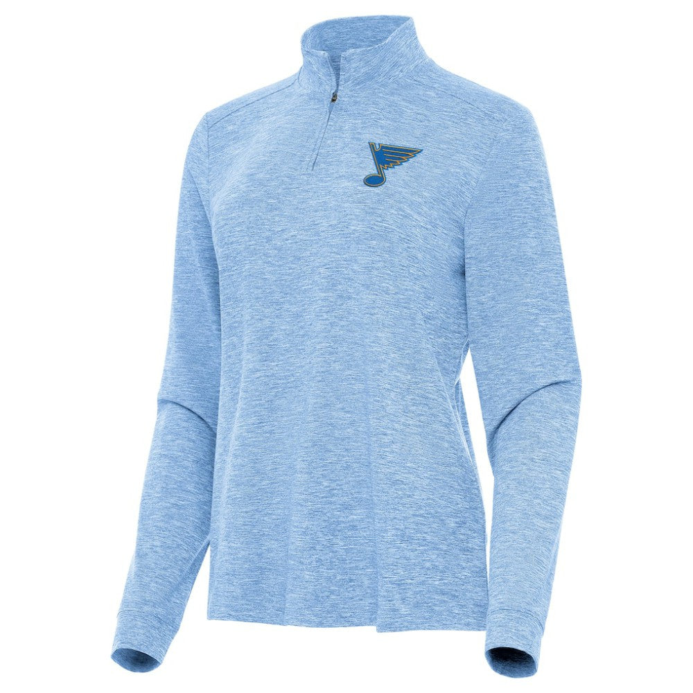 NHL St. Louis Blues Antigua Mentor Long Sleeve Quarter-Zip Mock Polo