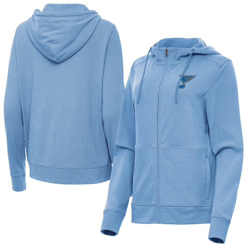 NHL St. Louis Blues Antigua Women's Seeker Full-Zip Hoodie