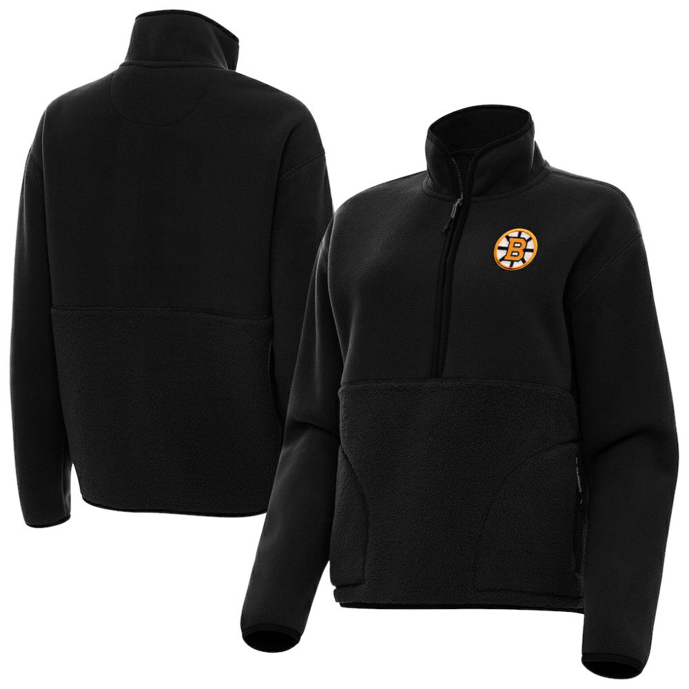 NHL Boston Bruins Antigua Women's Figure Half-Zip Pullover