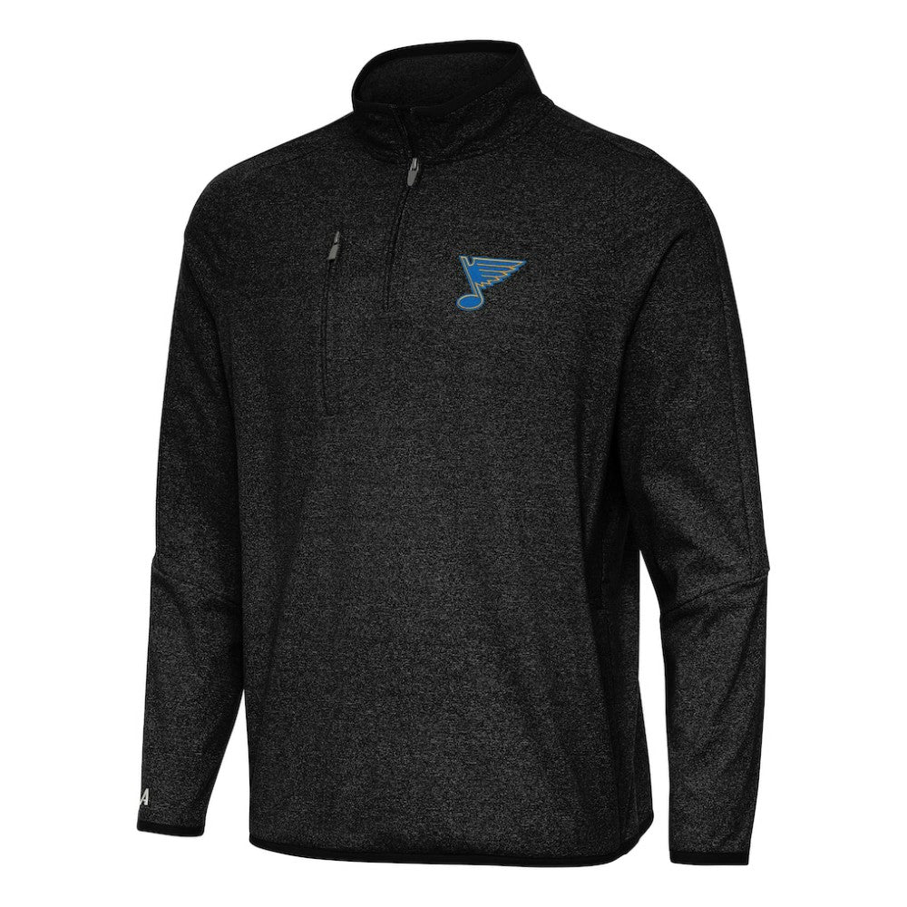 NHL St. Louis Blues Antigua Certain Tri-Blend Quarter-Zip Top
