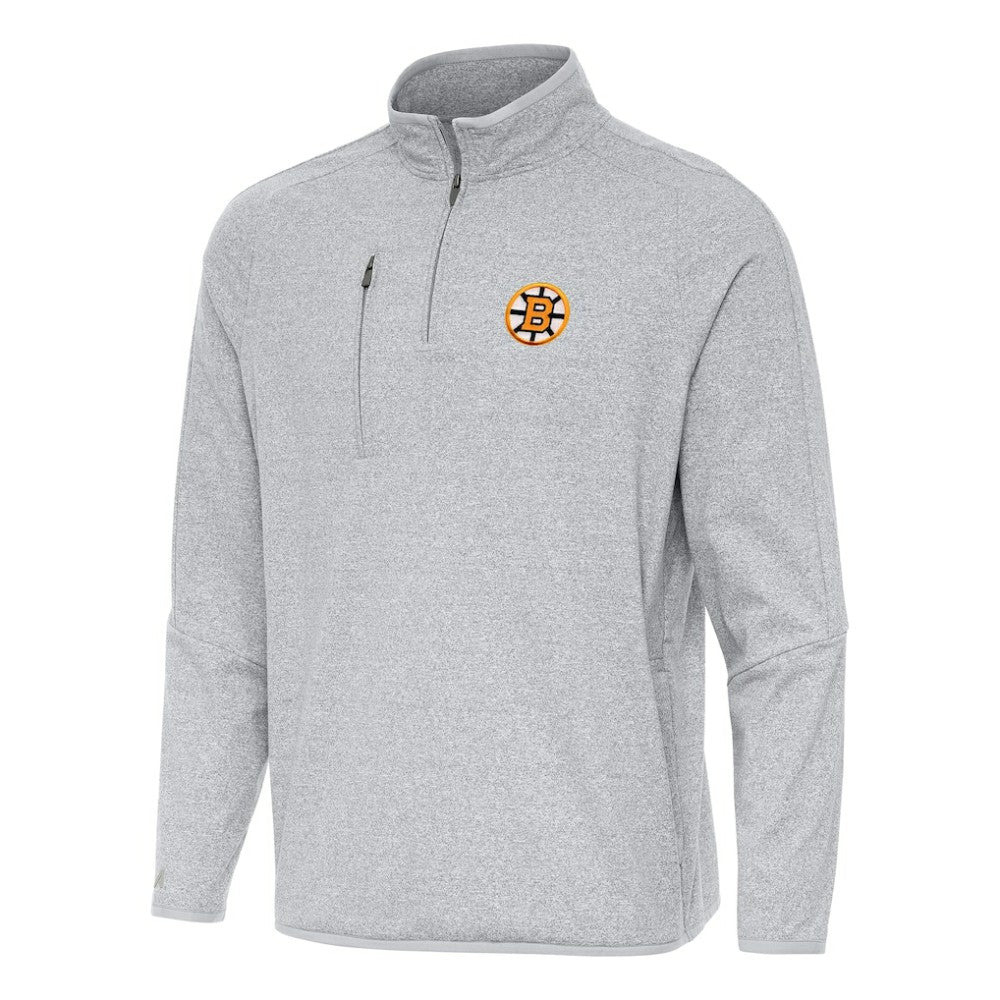 NHL Boston Bruins Antigua Certain Tri-Blend Quarter-Zip Top