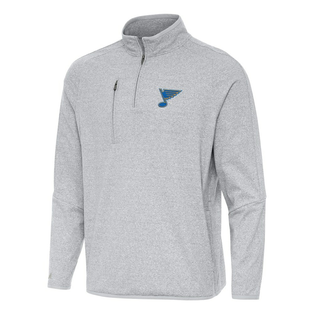 NHL St. Louis Blues Antigua Certain Tri-Blend Quarter-Zip Top