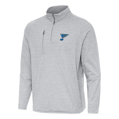 NHL St. Louis Blues Antigua Certain Tri-Blend Quarter-Zip Top