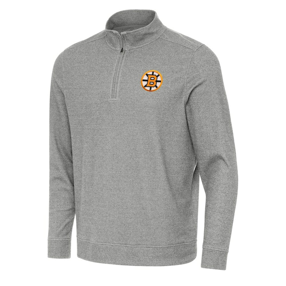 NHL Boston Bruins Antigua Subtle Quarter-Zip Sweatshirt