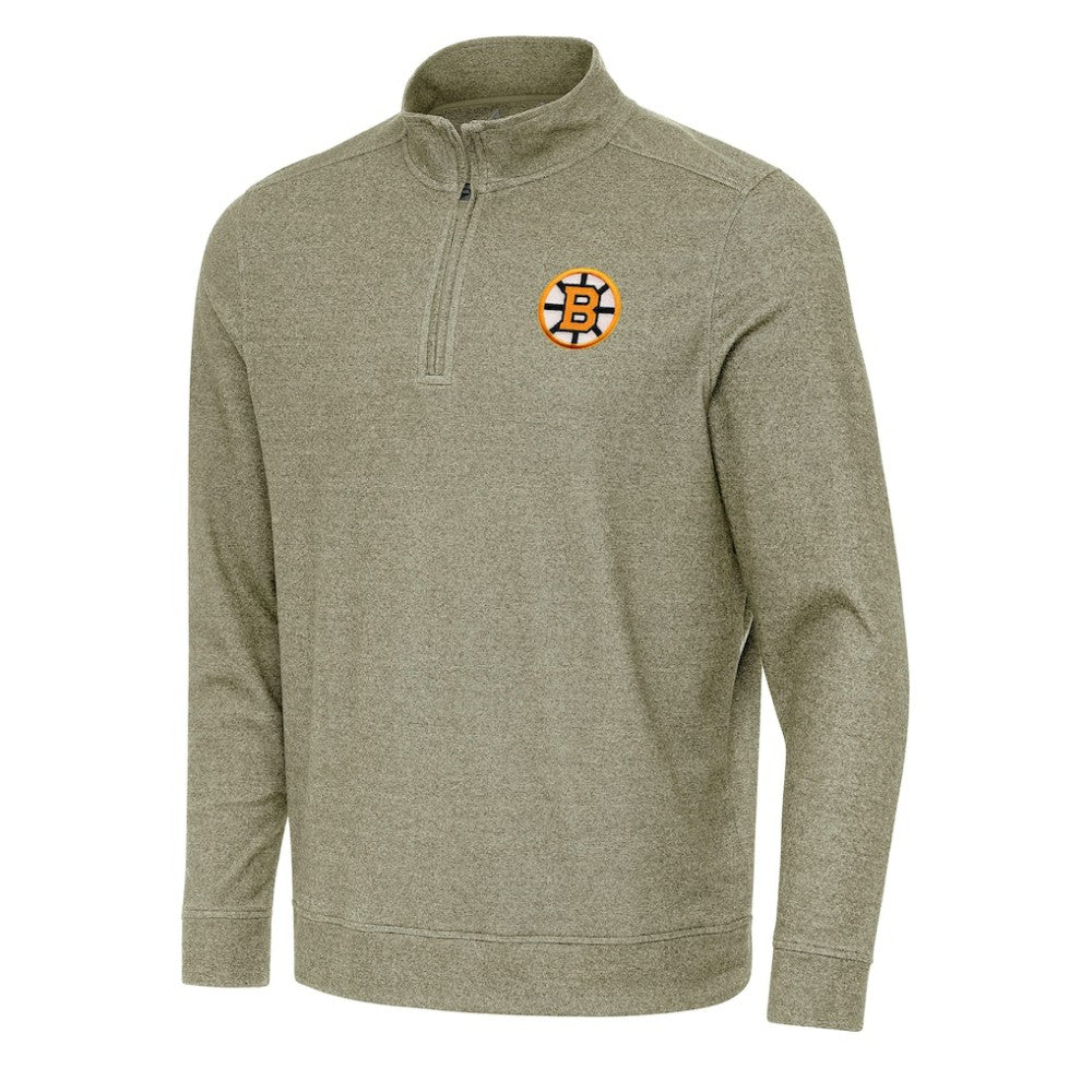 NHL Boston Bruins Antigua Subtle Quarter-Zip Sweatshirt