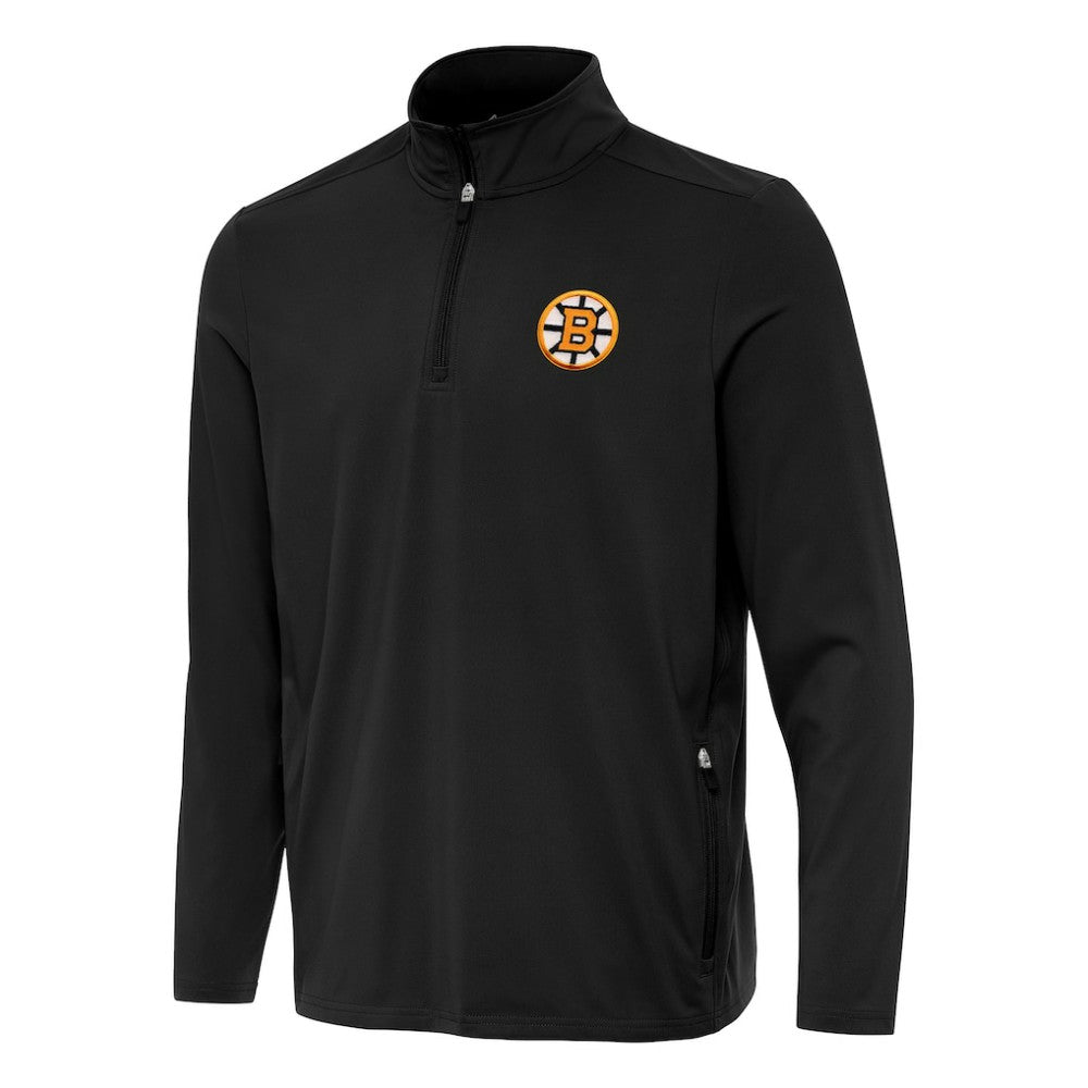 NHL Boston Bruins Antigua Perilous Quarter-Zip Sweatshirt