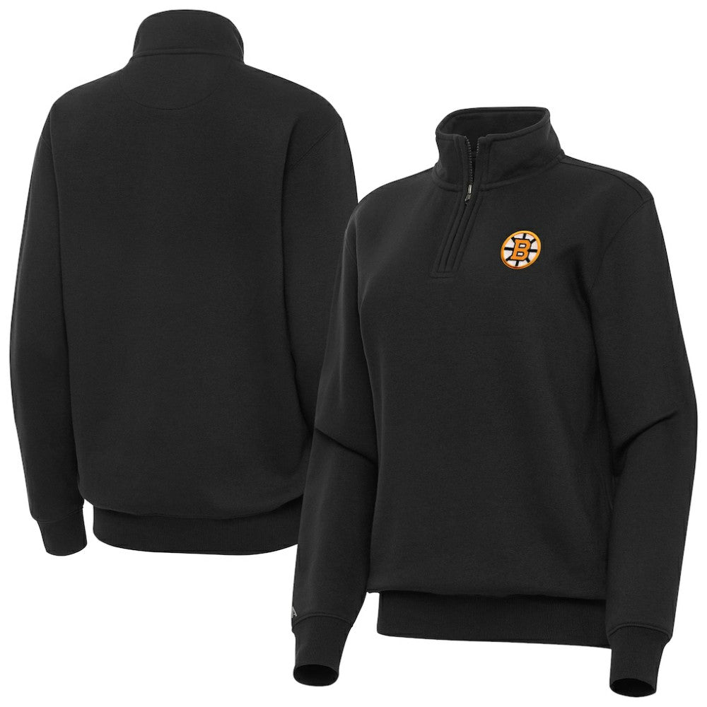 NHL Boston Bruins Antigua Women's Victory Quarter-Zip Pullover Top