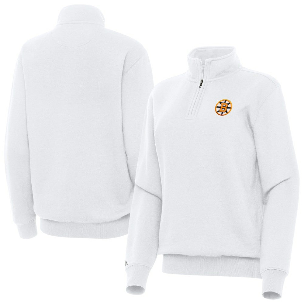 NHL Boston Bruins Antigua Women's Victory Quarter-Zip Pullover Top