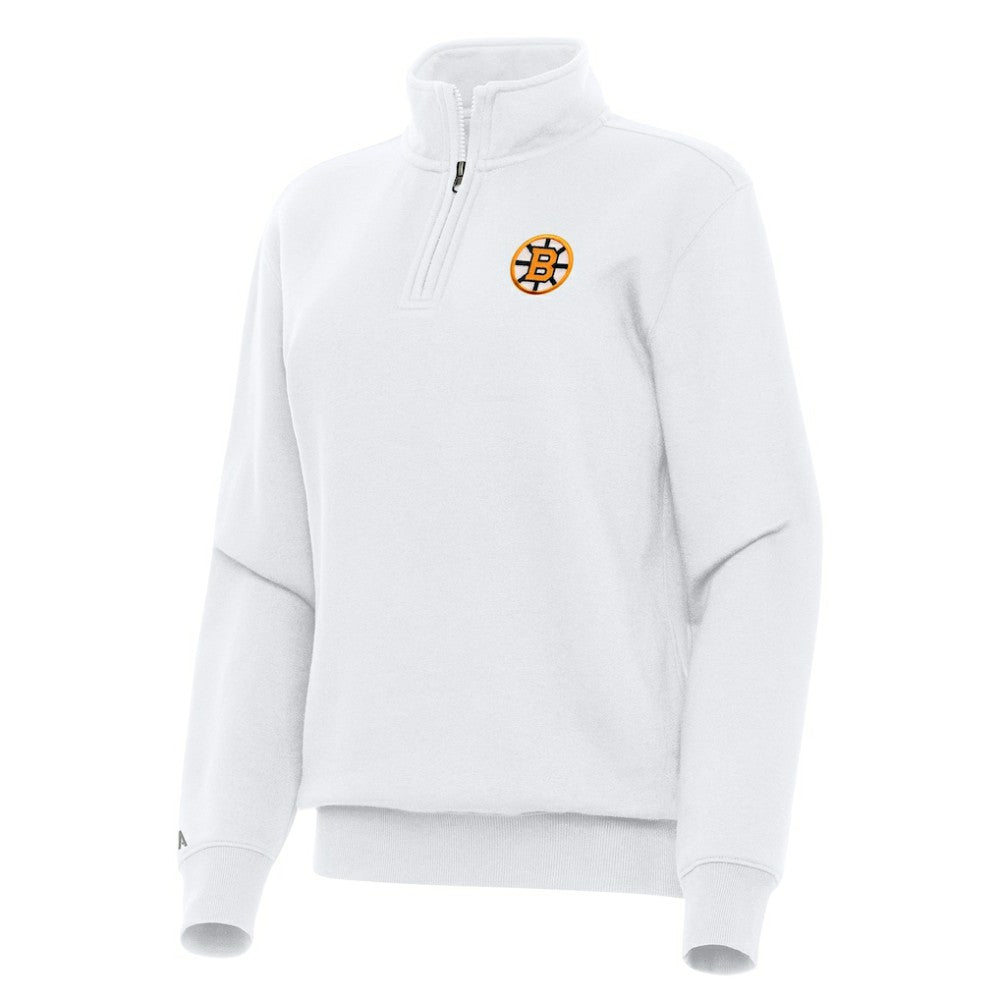 NHL Boston Bruins Antigua Women's Victory Quarter-Zip Pullover Top