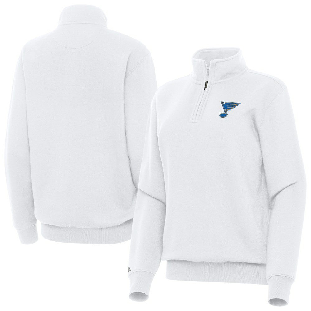 NHL St. Louis Blues Antigua Women's Victory Quarter-Zip Pullover Top