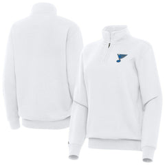 NHL St. Louis Blues Antigua Women's Victory Quarter-Zip Pullover Top