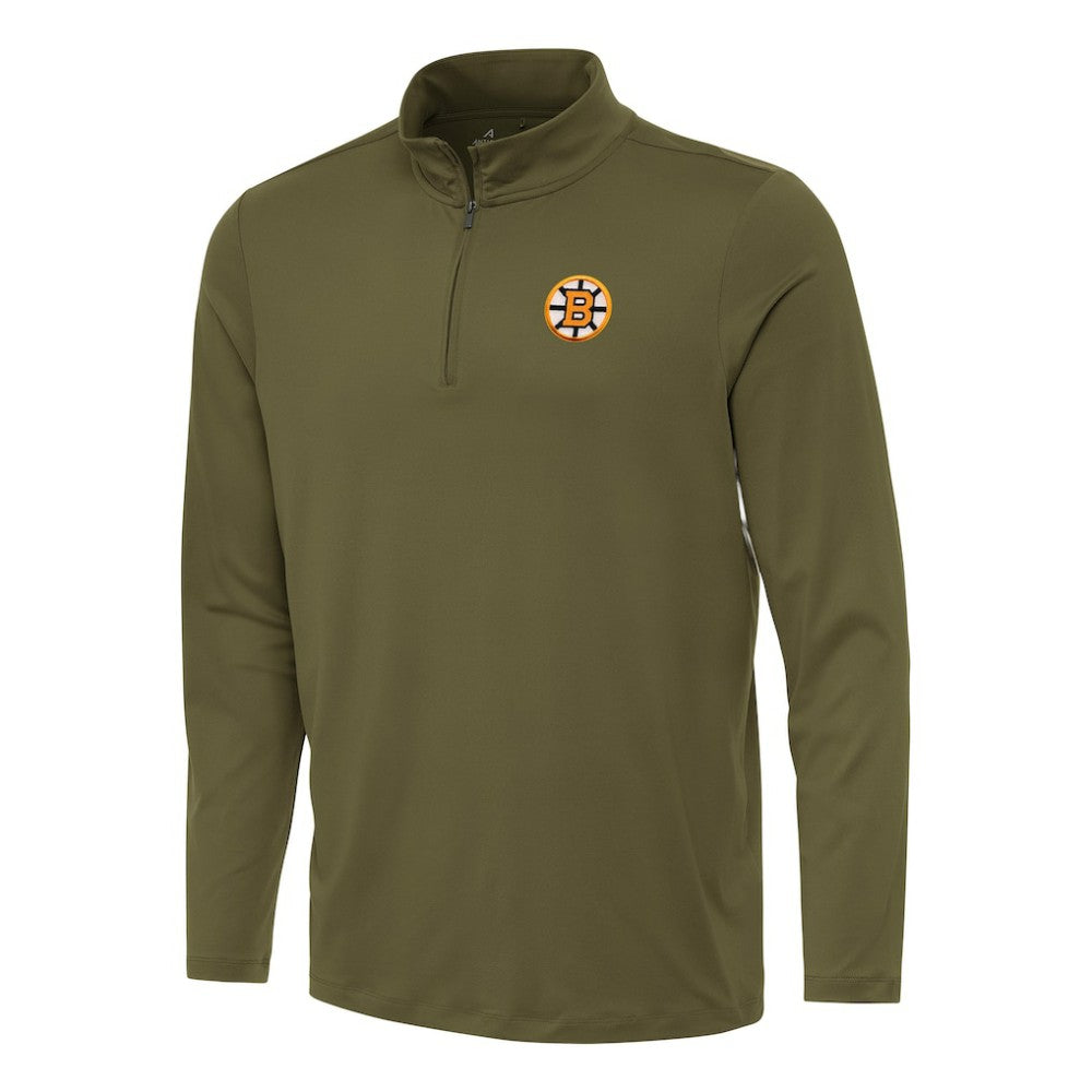 NHL Boston Bruins Antigua Reprocess Quarter-Zip Pullover