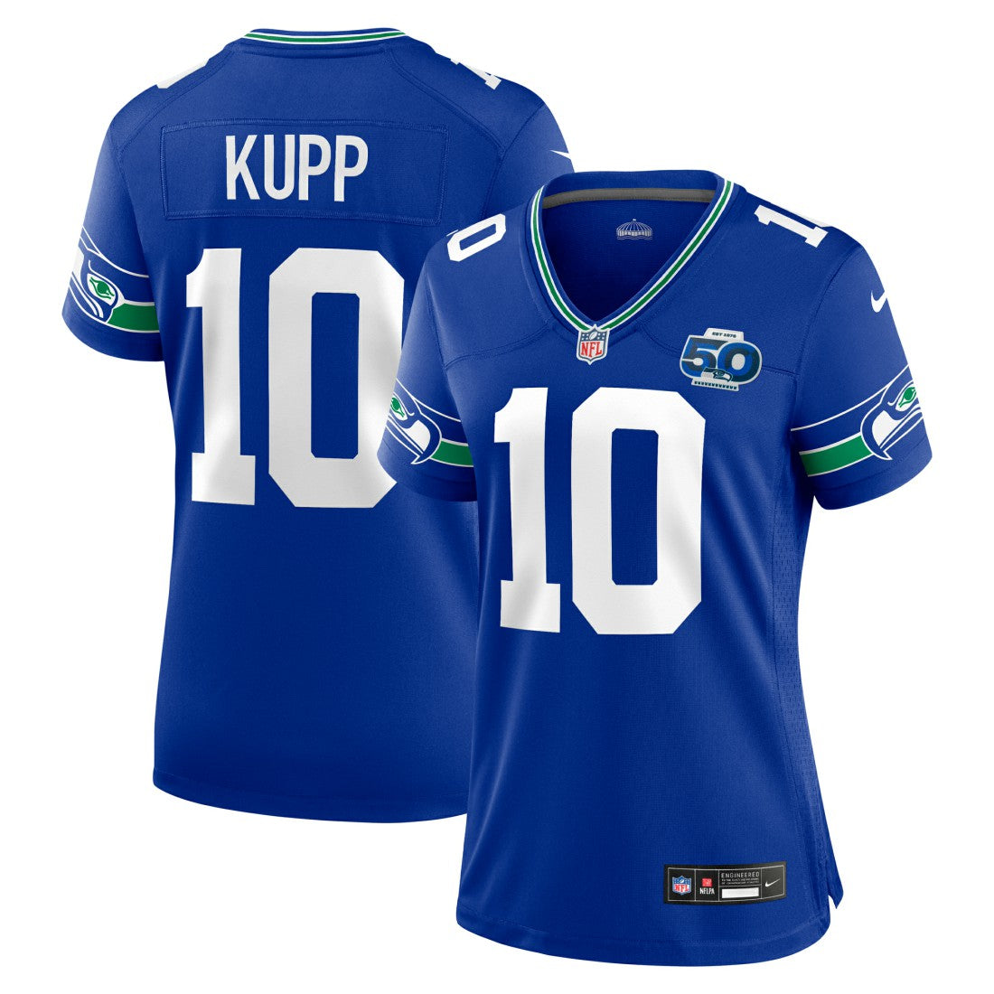 Cooper Kupp  Women's Alternate 50th Season Game Jersey - Seattle Seahawks Jerseys
