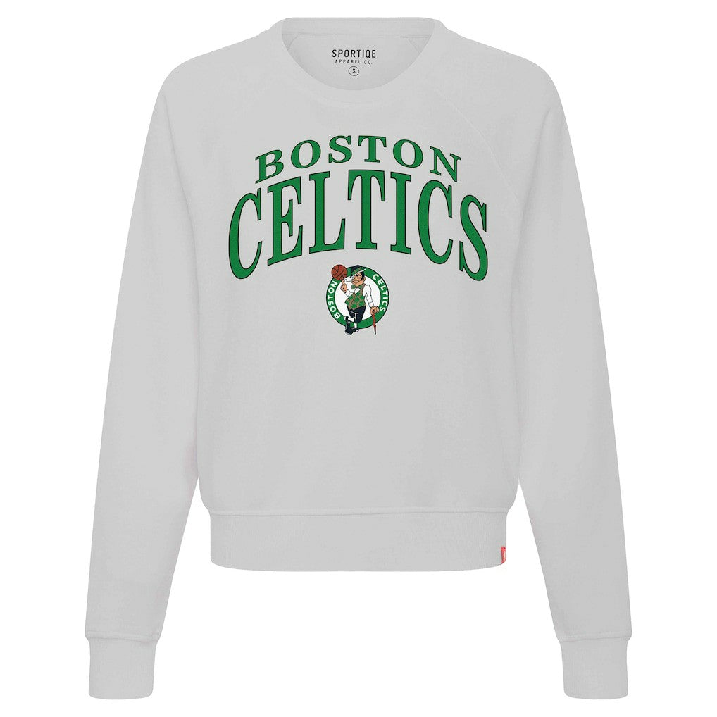 Boston Celtics Sportiqe Women's Genuine Issue Collection Ashlyn Cropped Sweatshirt