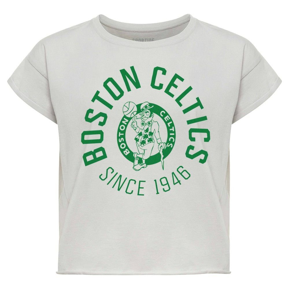 Boston Celtics Sportiqe Women's Cropped Genuine Issue Collection Alana T-Shirt