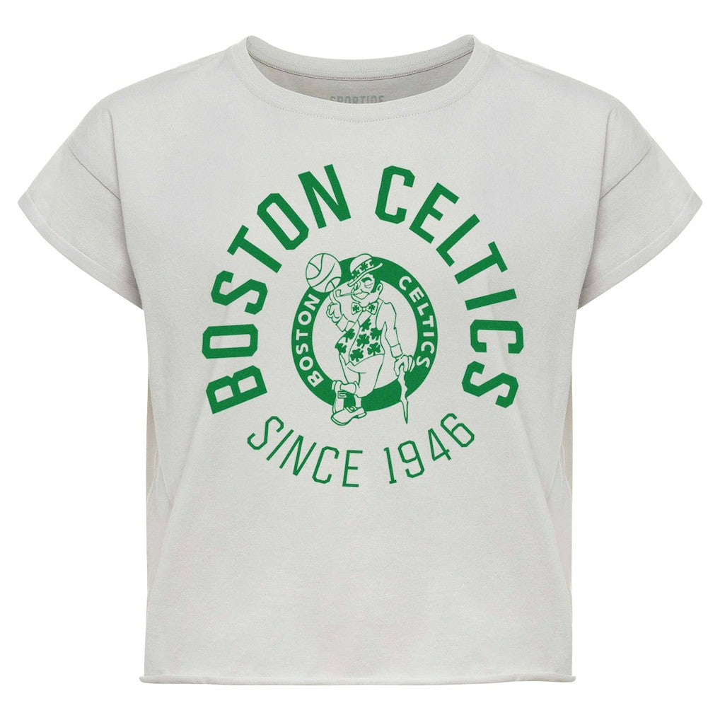 Boston Celtics Sportiqe Women's Cropped Genuine Issue Collection Alana T-Shirt
