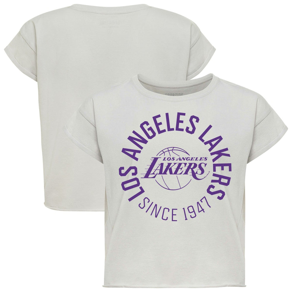 Los Angeles Lakers Sportiqe Women's Cropped Genuine Issue Collection Alana T-Shirt