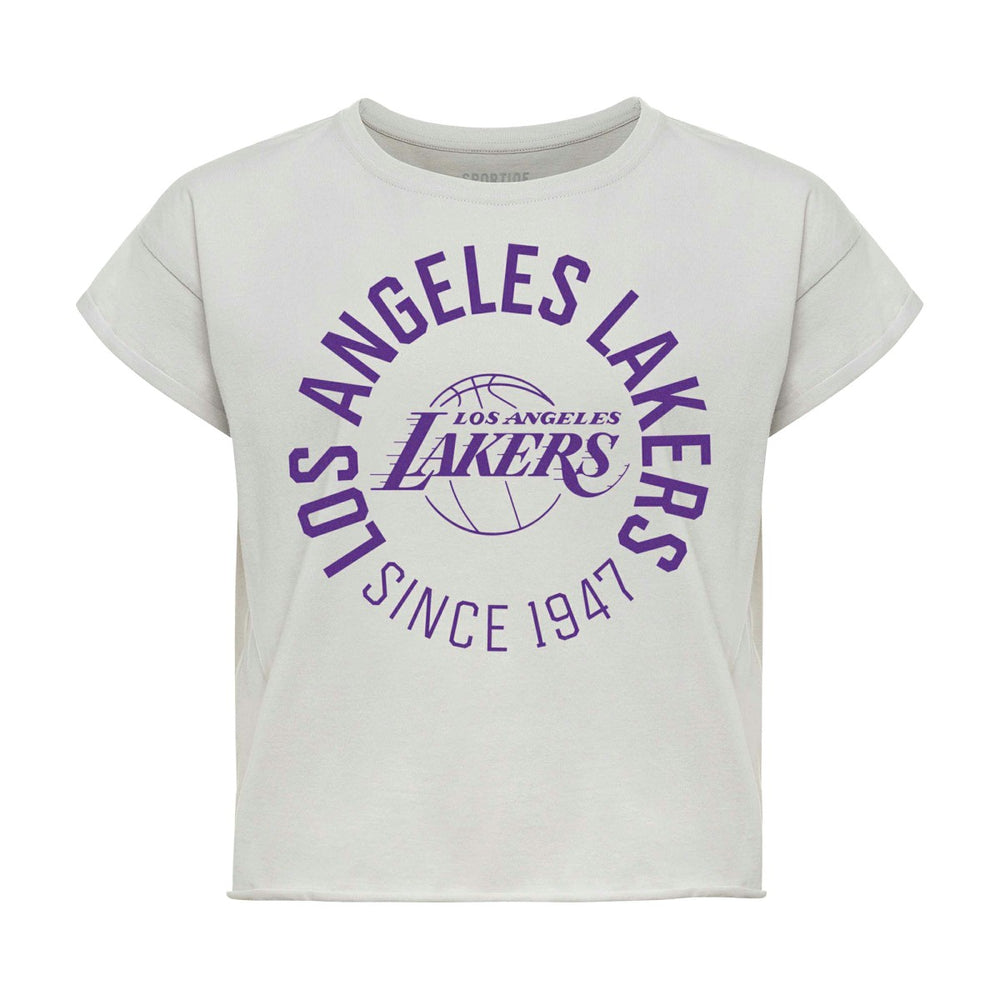 Los Angeles Lakers Sportiqe Women's Cropped Genuine Issue Collection Alana T-Shirt