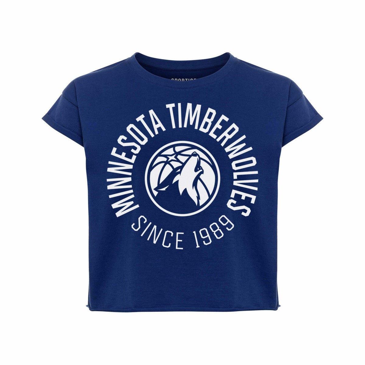 Minnesota Timberwolves Sportiqe Women's Cropped Genuine Issue Collection Alana T-Shirt