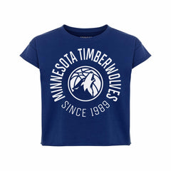 Minnesota Timberwolves Sportiqe Women's Cropped Genuine Issue Collection Alana T-Shirt