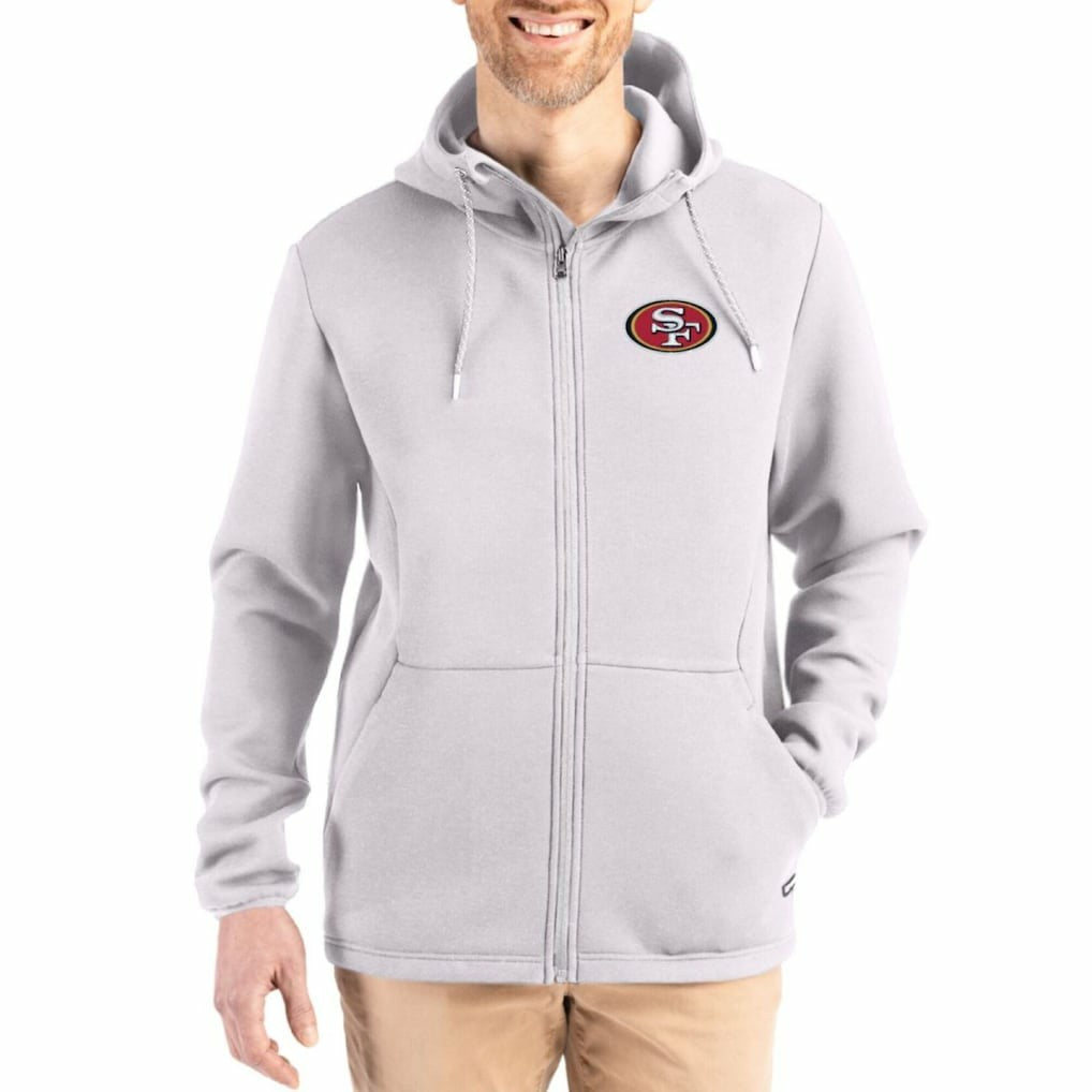 Cutter & Buck Roam Epic Comfort Recycled Full-Zip Hoodie Jacket - San Francisco 49ers Hoodies