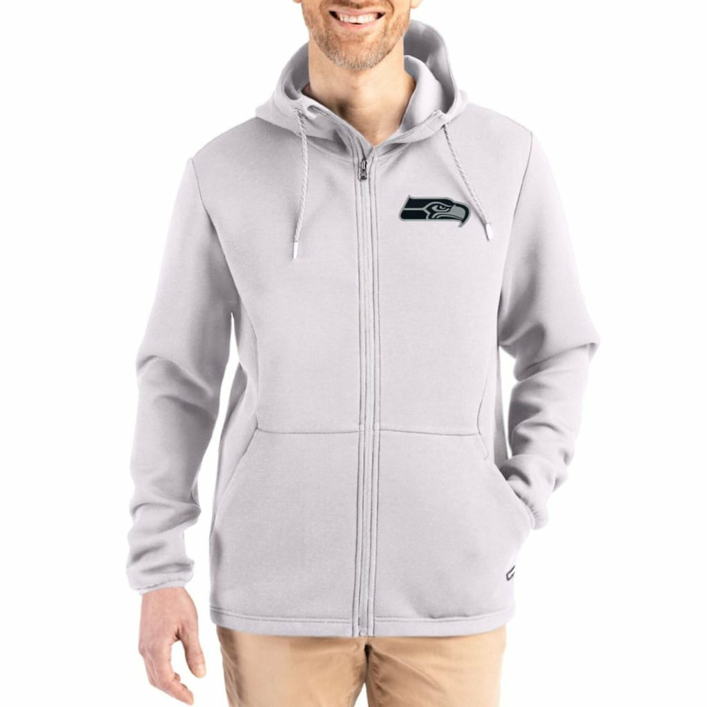 Cutter & Buck Roam Epic Comfort Recycled Full-Zip Hoodie Jacket - Seattle Seahawks Hoodies