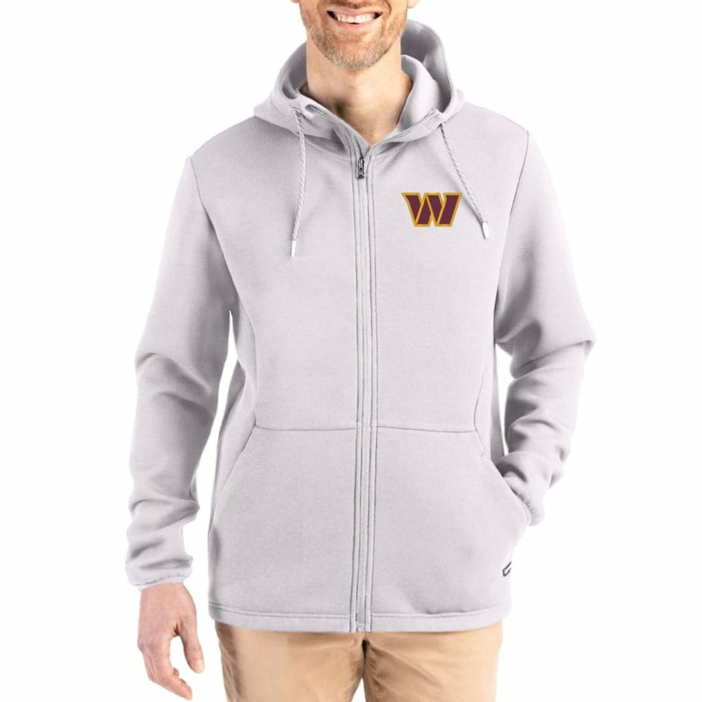 Cutter & Buck Roam Epic Comfort Recycled Full-Zip Hoodie Jacket - Washington Commanders Hoodies