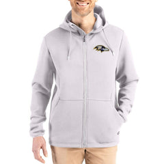 Cutter & Buck Roam Epic Comfort Recycled Full-Zip Hoodie Jacket - Baltimore Ravens Hoodies