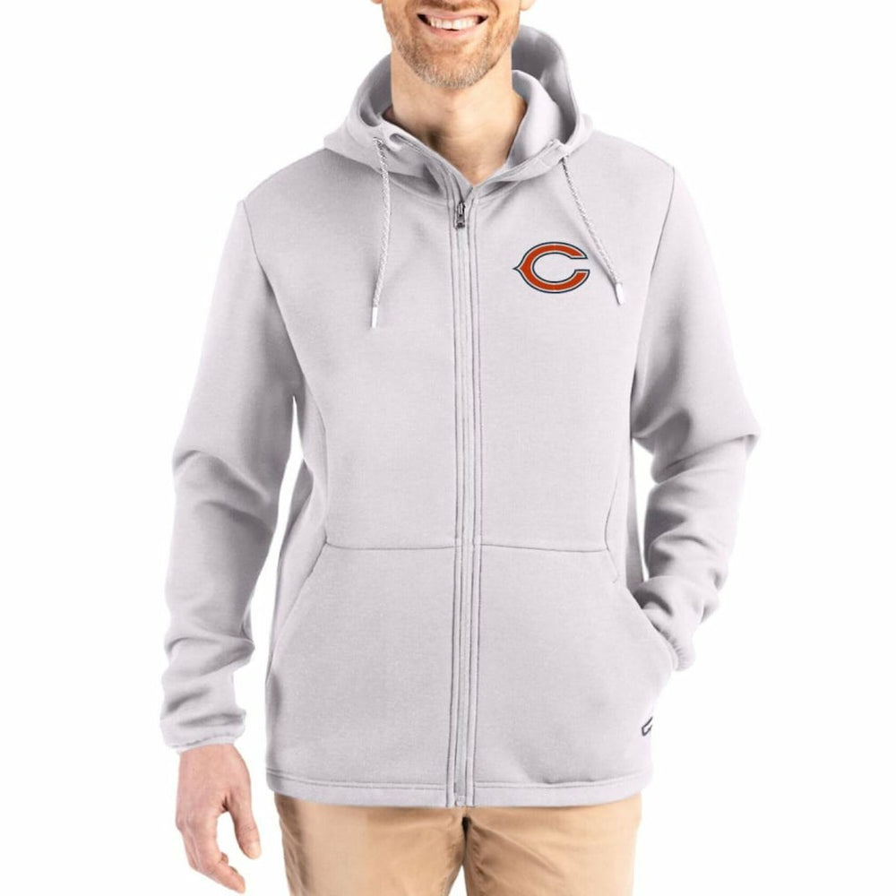 Cutter & Buck Roam Epic Comfort Recycled Full-Zip Hoodie Jacket - Chicago Bears Hoodies