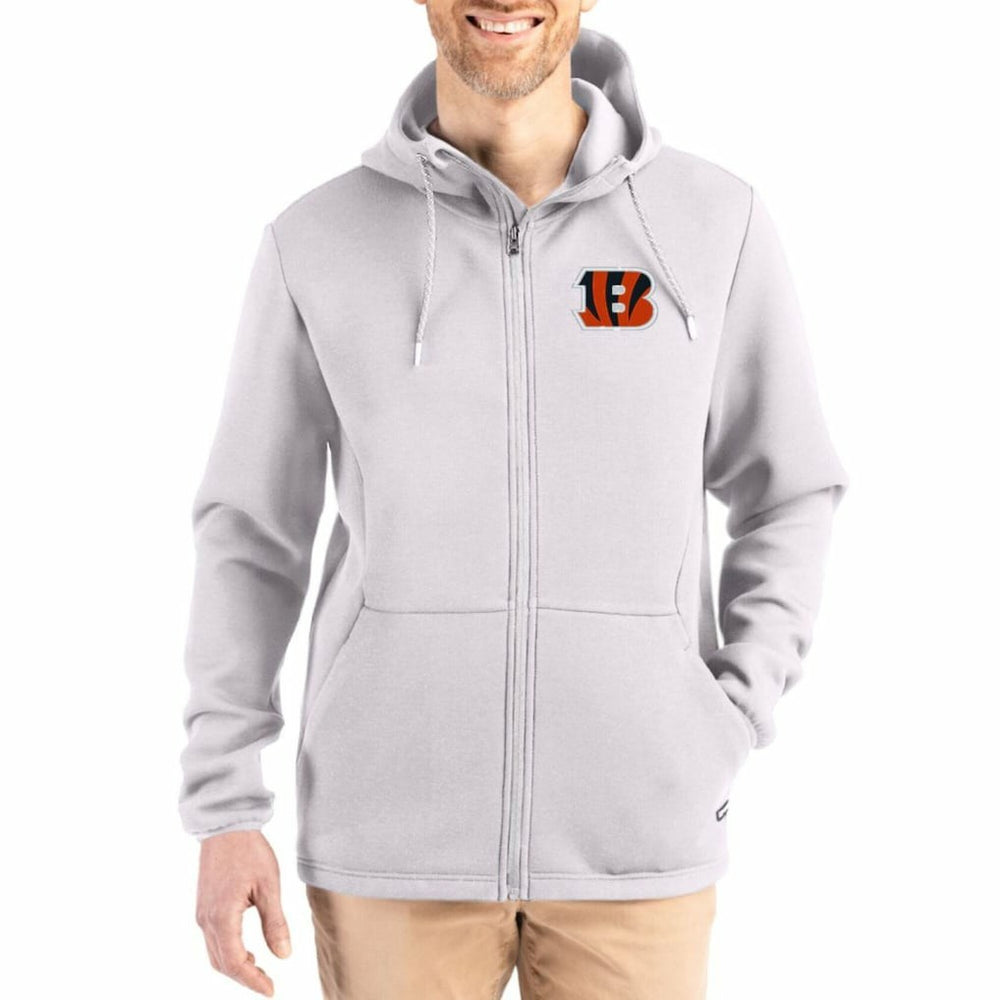 Cutter & Buck Roam Epic Comfort Recycled Full-Zip Hoodie Jacket - Cincinnati Bengals Hoodies