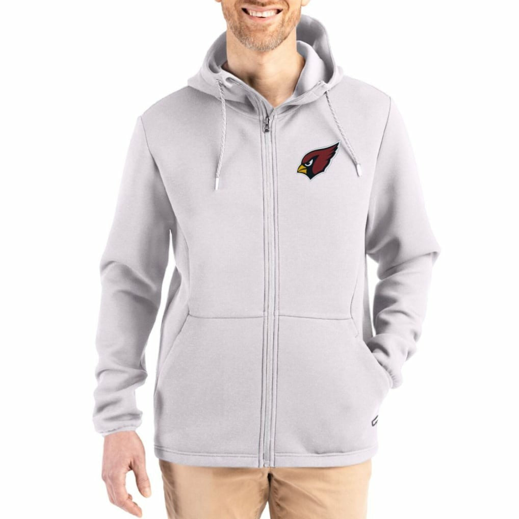 Cutter & Buck Roam Epic Comfort Recycled Full-Zip Hoodie Jacket - Arizona Cardinals Hoodies