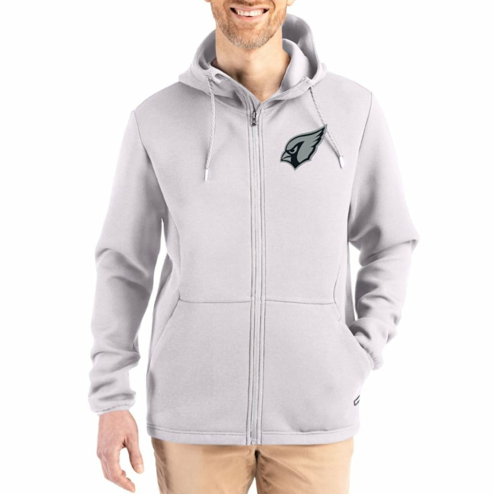 Cutter & Buck Roam Epic Comfort Recycled Full-Zip Hoodie Jacket - Arizona Cardinals Hoodies