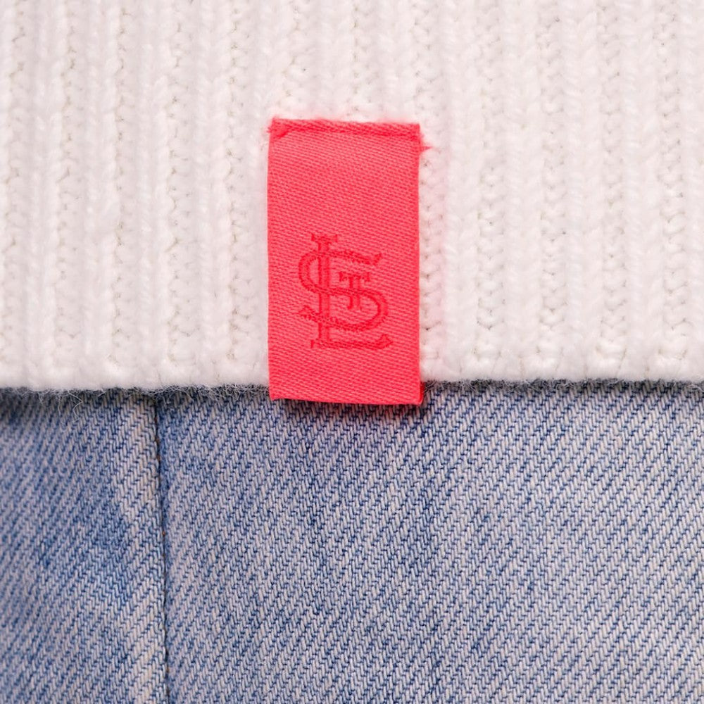 Red/White St. Louis Cardinals Lusso Women's Shyla Knit V-Neck Full-Zip Sweater