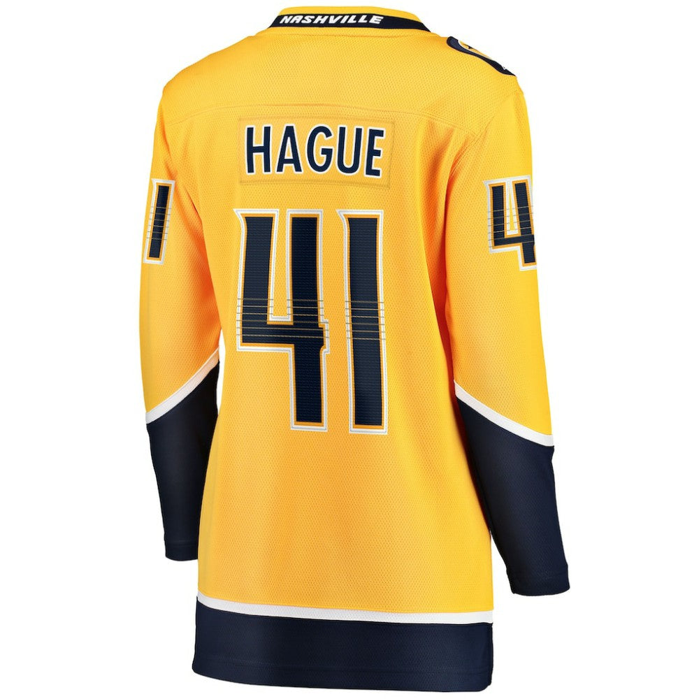 NHL Nicolas Hague Nashville Predators Fanatics Women's Home Breakaway Jersey