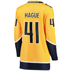NHL Nicolas Hague Nashville Predators Fanatics Women's Home Breakaway Jersey