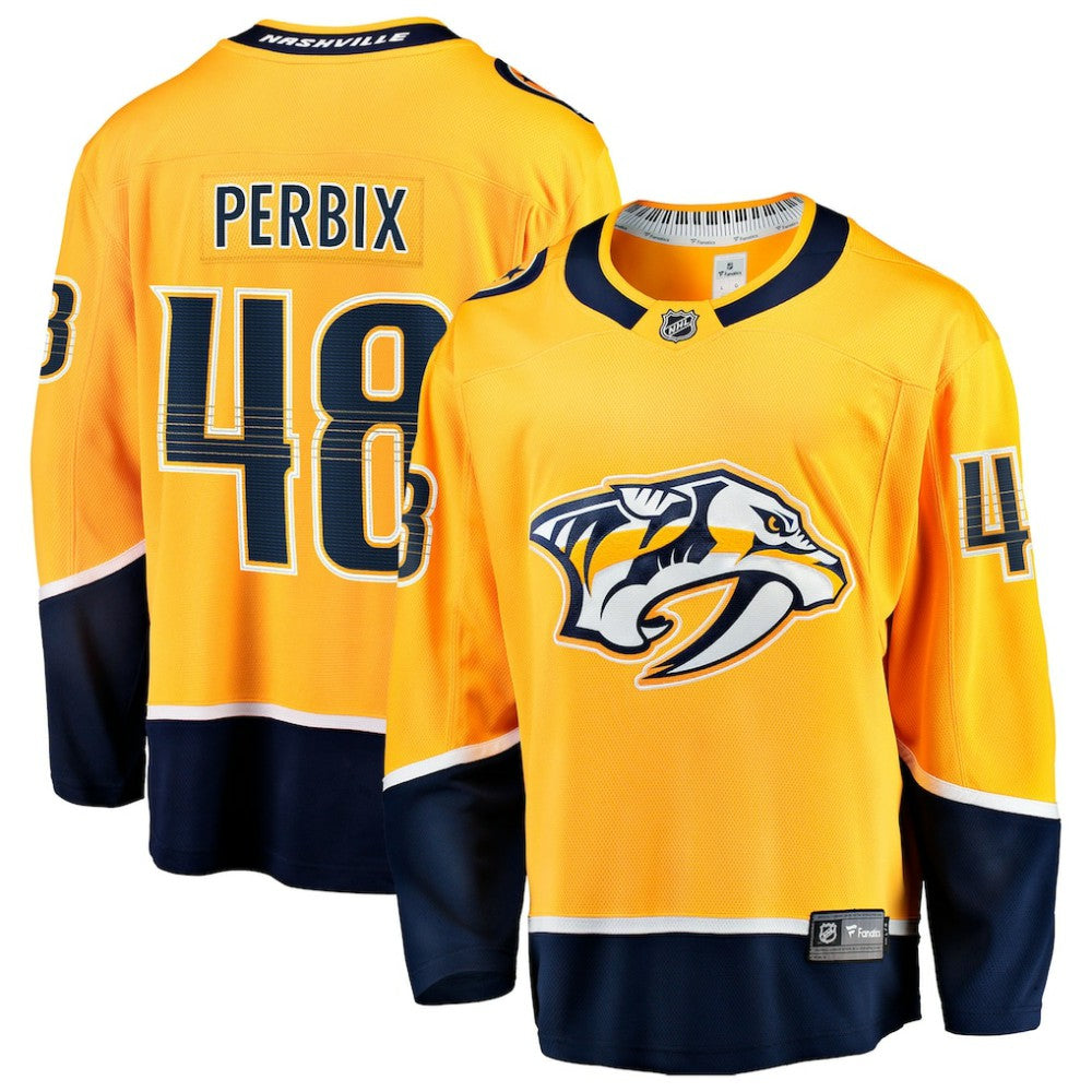 NHL Nick Perbix Nashville Predators Fanatics Home Breakaway Jersey
