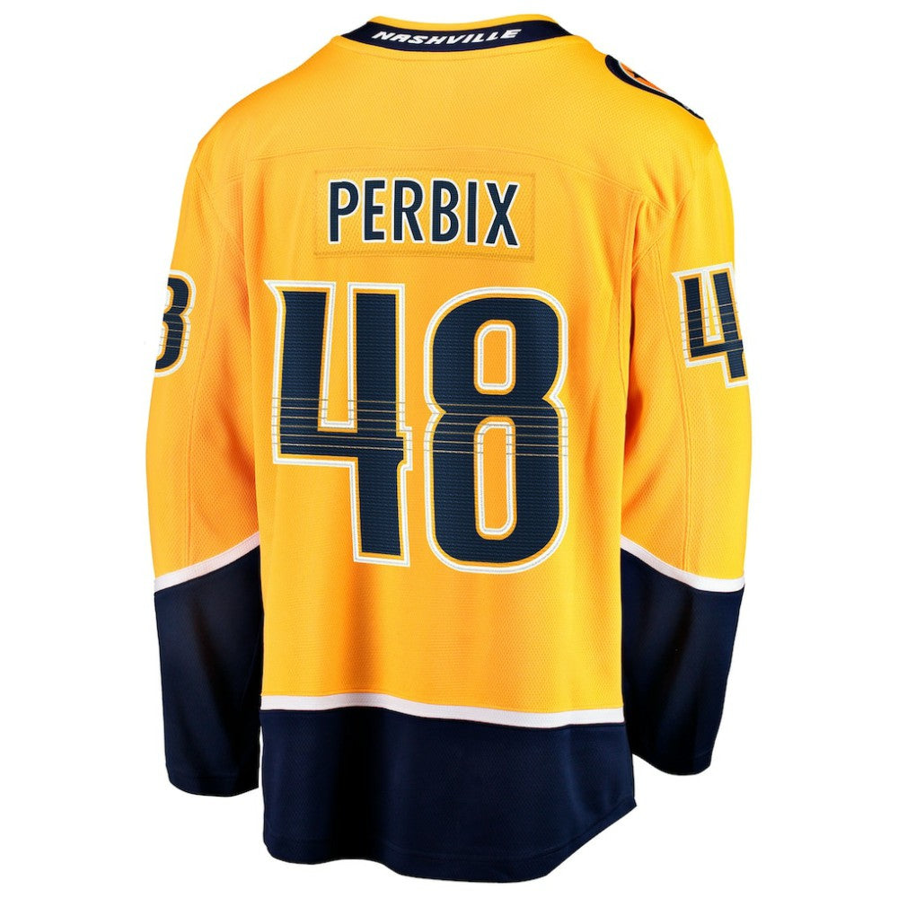 NHL Nick Perbix Nashville Predators Fanatics Home Breakaway Jersey
