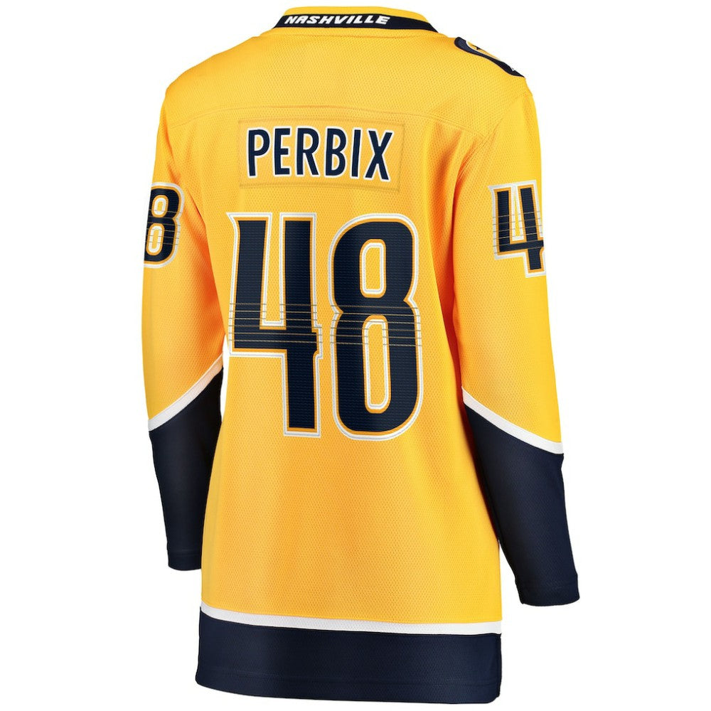 NHL Nick Perbix Nashville Predators Fanatics Women's Home Breakaway Jersey