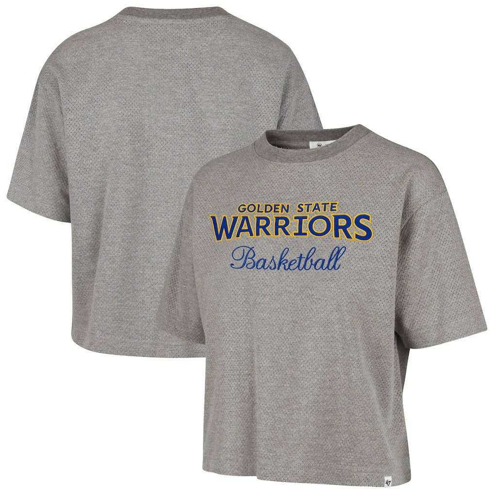 47 brand Golden State Warriors '47 Women's Pivot Drop Needle Cropped T-Shirt sale