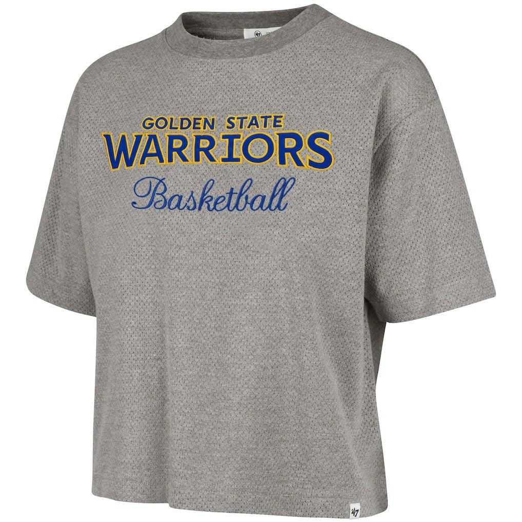 47 brand Golden State Warriors '47 Women's Pivot Drop Needle Cropped T-Shirt sale