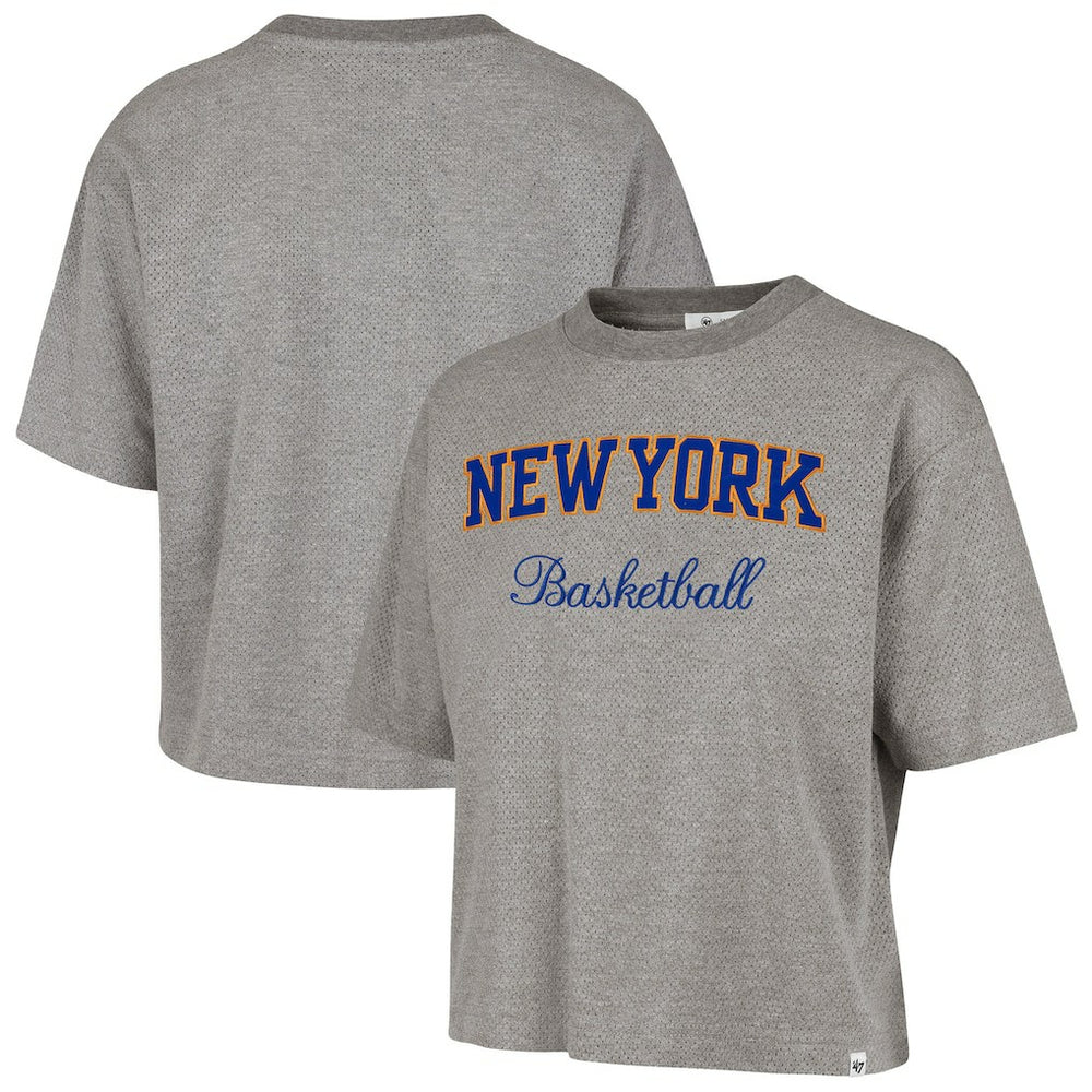 47 brand New York Knicks '47 Women's Pivot Drop Needle Cropped T-Shirt