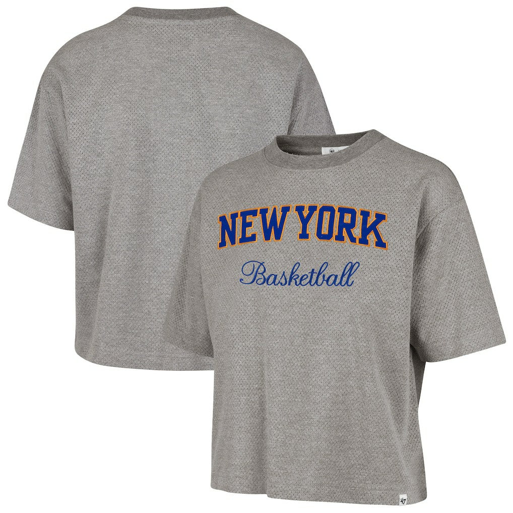 47 brand New York Knicks '47 Women's Pivot Drop Needle Cropped T-Shirt