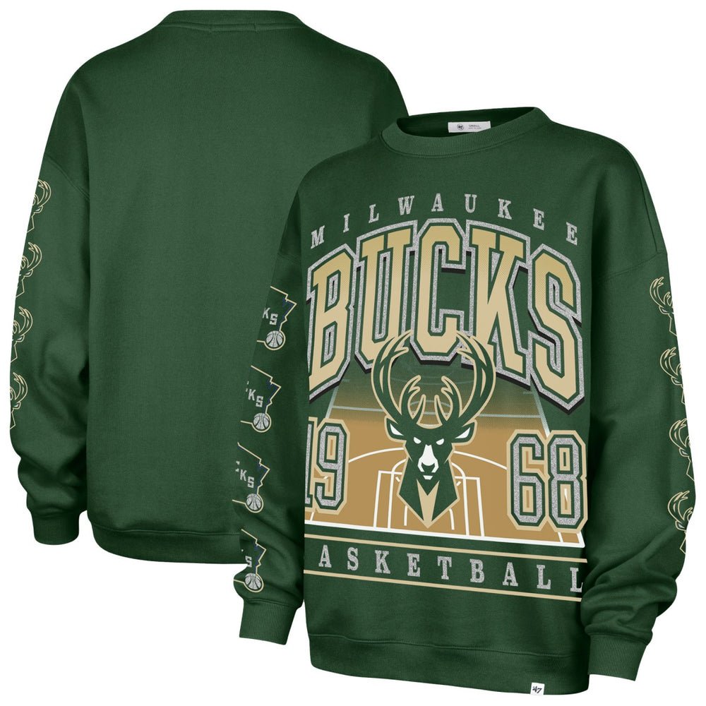 47 brand Milwaukee Bucks '47 Women's Go Big Oversized Sweatshirt