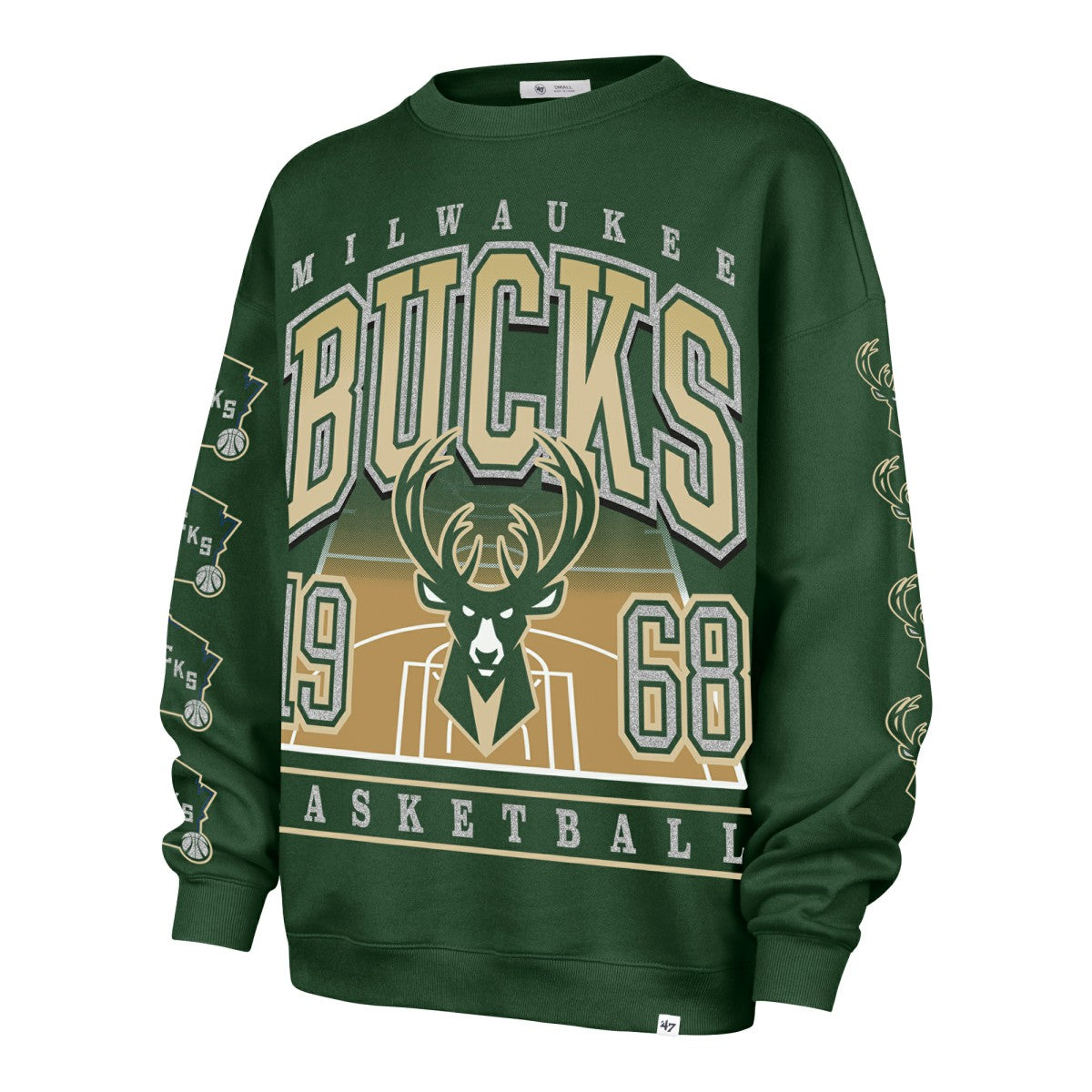 47 brand Milwaukee Bucks '47 Women's Go Big Oversized Sweatshirt