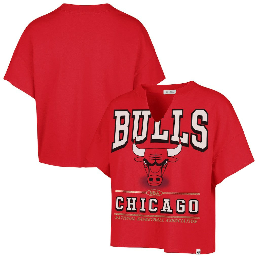 47 brand Chicago Bulls '47 Women's Elation Oversized Notch Neck T-Shirt sale